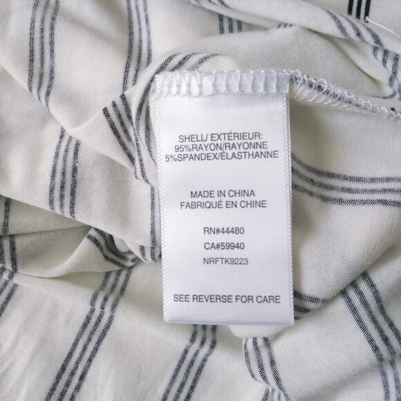 Love Fire L Sleeveless Top Muscle Tee Hi-Lo Hem Tie Front Stripes Soft Stretchy - Picture 7 of 10